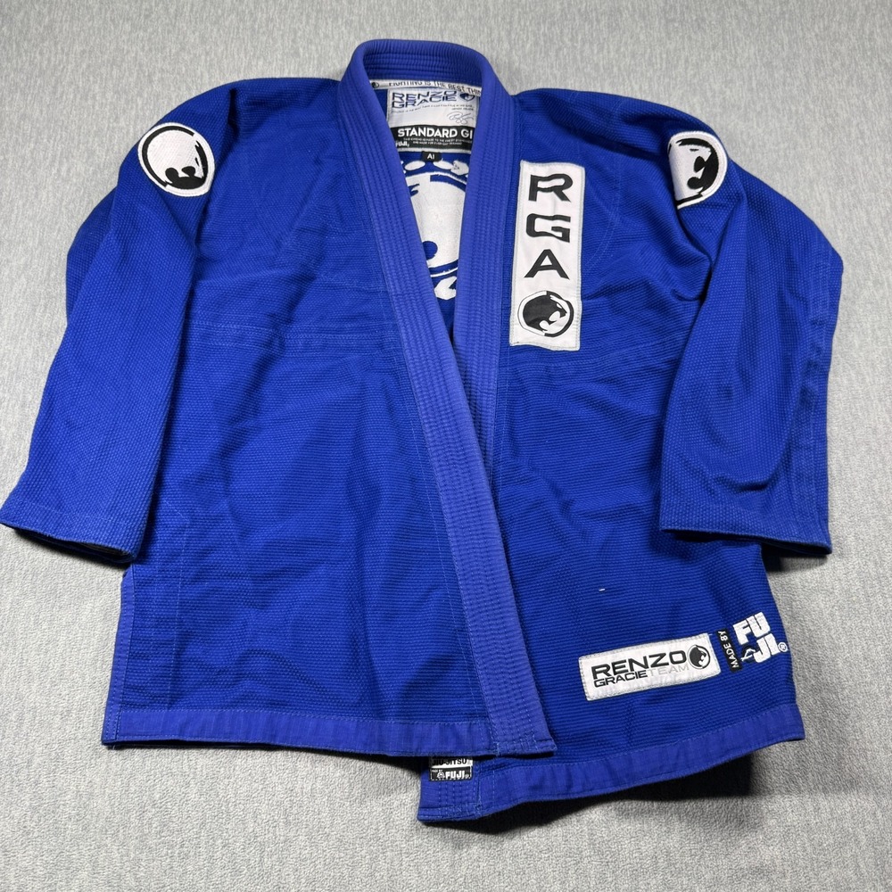 Fuji Gi Mens A1 Blue Renzo Gracie Standard BJJ Kimono Martial Arts Uniform Top